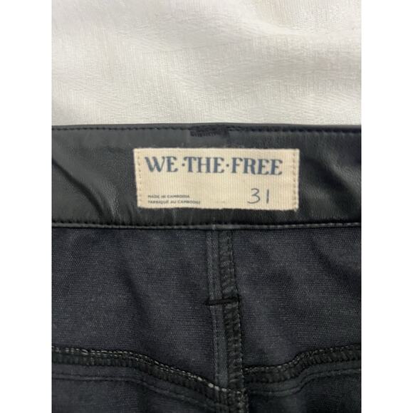 Free People We The Free Wynn Asymmetrical Mini Skirt Black Size 12/31 - Picture 9 of 12